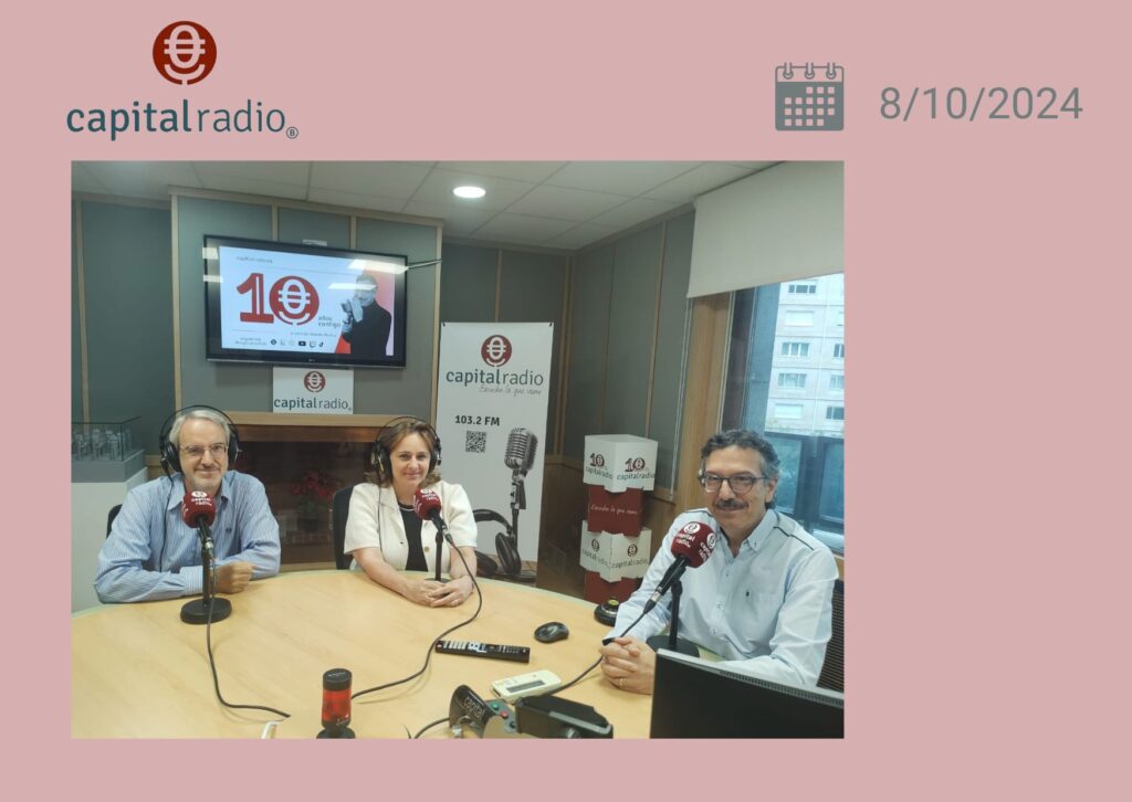 programa "Capital, la Bolsa y la Vida". En la mesa están Susana Quintás, coautora del libro Cómo transformar desde el Consejo y experta en sostenibilidad, Patxi Barceló, y el presentador del programa, Luis Vicente. Durante la entrevista, discutieron temas clave sobre el buen gobierno corporativo, la transformación desde los Consejos de Administración, y la importancia de la sostenibilidad y la diversidad en la toma de decisiones estratégicas.